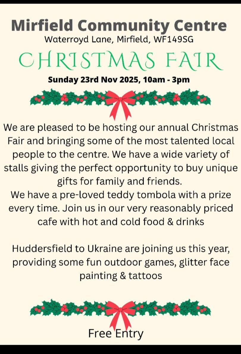 Christmas Fair Flyer 2025 - all info in the blog post